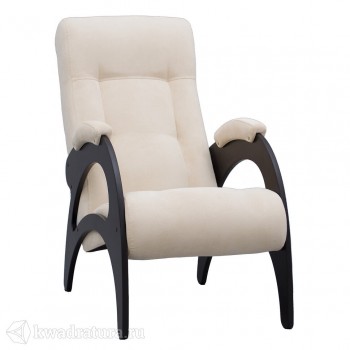 Кресло для отдыха Неаполь Модель 9 без лозы (Венге-эмаль/Ткань Ваниль Verona Vanilla) в Алейске - alejsk.mebel54.com | фото