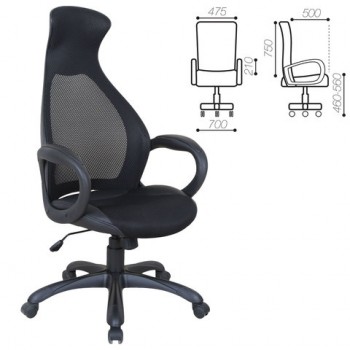 Кресло офисное BRABIX Genesis EX-517 (черное) в Алейске - alejsk.mebel54.com | фото