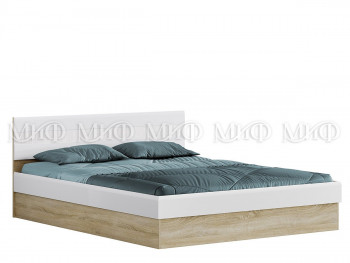 Кровать 1,4 спальня Фортуна (Дуб сонома/белый глянец) в Алейске - alejsk.mebel54.com | фото