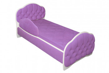 Кровать 160 Гармония 67 Светло-фиолетовый (мягкий бортик) в Алейске - alejsk.mebel54.com | фото
