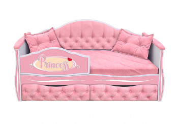 Кровать 160 серии Иллюзия 2 ящика 15 Бледно-розовый (подушки) в Алейске - alejsk.mebel54.com | фото