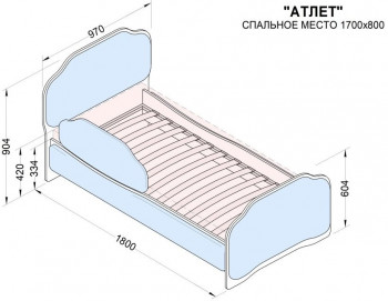Кровать 170 Атлет 76 Зелёный (мягкий бортик) в Алейске - alejsk.mebel54.com | фото