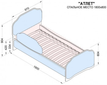 Кровать 180 Атлет 02 Бежевый (мягкий бортик) в Алейске - alejsk.mebel54.com | фото