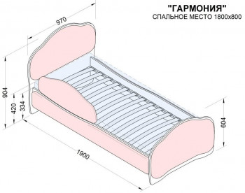 Кровать 180 Гармония 08 Шоколад (мягкий бортик) в Алейске - alejsk.mebel54.com | фото