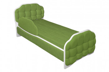 Кровать 190 Атлет Lux 76 Зелёный (мягкий бортик) в Алейске - alejsk.mebel54.com | фото