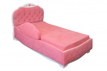 Кровать 190 Гармония Lux 36 Розовый (мягкий бортик) в Алейске - alejsk.mebel54.com | фото