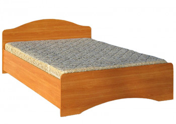 Кровать двойная 1600-1 без матраса (круглые спинки) Вишня Оксфорд в Алейске - alejsk.mebel54.com | фото