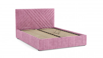 Кровать Гамма ш. 1400 (без основания для хранения) (велюр тенерифе розовый) в Алейске - alejsk.mebel54.com | фото