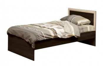 Кровать одинарная 21.55 (шир. 900) с настилом (венге/профиль дуб линдберг)/осн. в Алейске - alejsk.mebel54.com | фото