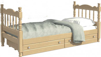 Кровать одинарная Аленка из массива сосны 800*1890 Сосна в Алейске - alejsk.mebel54.com | фото