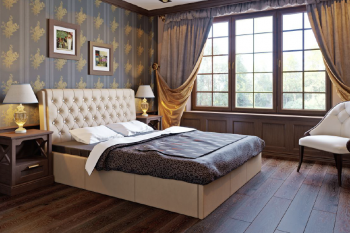 Кровать Прима с ПМ 1,6м (коричневый) в Алейске - alejsk.mebel54.com | фото