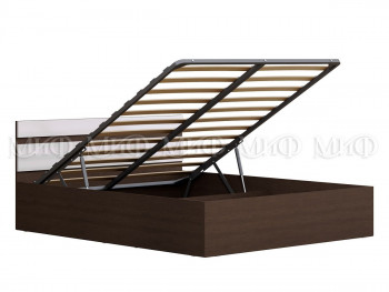 Кровать с подъемным механизмом Нэнси 1,4м (Венге/белый глянец) в Алейске - alejsk.mebel54.com | фото
