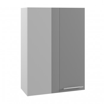 Лофт ВПУ 650 шкаф верхний угловой высокий (Штукатурка белая/корпус Серый) в Алейске - alejsk.mebel54.com | фото