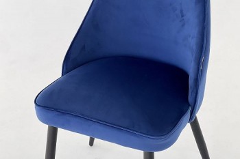 Набор стульев Милан 2 шт (синий велюр/белый) в Алейске - alejsk.mebel54.com | фото