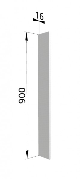 Панель торцевая (для шкафа верхнего торцевого высокого) ВПТ 400 Капри (Липа белый) в Алейске - alejsk.mebel54.com | фото