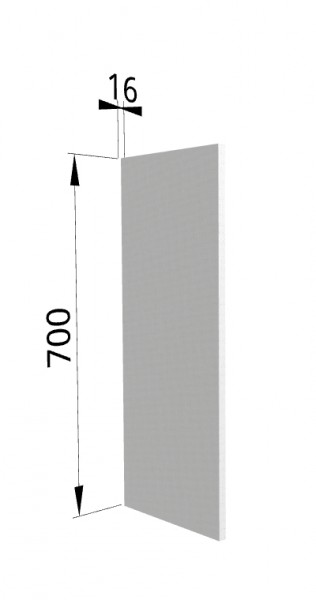 Панель торцевая (для шкафа верхнего высотой 700 мм) П Мелисса (Белый скин) в Алейске - alejsk.mebel54.com | фото