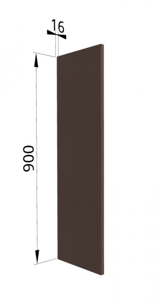 Панель торцевая ВП Квадро (для шкафа верхнего высокого) Шоколад кожа в Алейске - alejsk.mebel54.com | фото