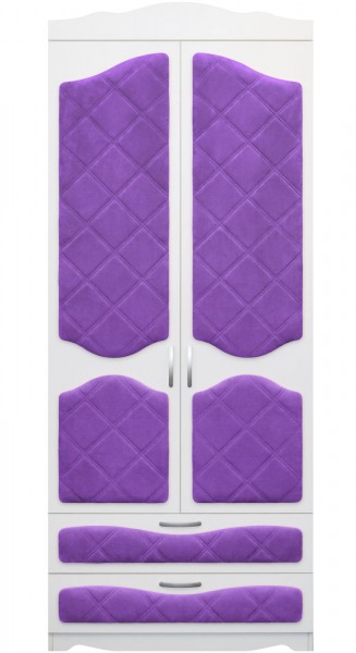 Шкаф 2-х створчатый с ящиками серии Иллюзия 32 Фиолетовый в Алейске - alejsk.mebel54.com | фото