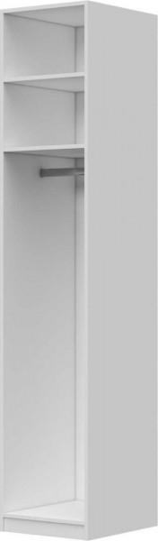 Шкаф ШР-1 зеркало, правый, Вива (Белый/Белый глянец/Платина) в Алейске - alejsk.mebel54.com | фото