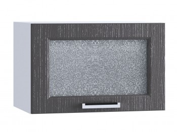 Шкаф верхний горизонтальный со стеклом 500, ШВГС 500 (Клен серый/корпус белый) в Алейске - alejsk.mebel54.com | фото