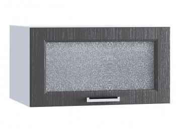 Шкаф верхний горизонтальный со стеклом 610, ШВГС 610 (Клен серый/корпус белый) в Алейске - alejsk.mebel54.com | фото
