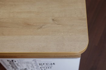 Стол с ящиками «Оксфорд» (Ривьера/Белый с рисунком) в Алейске - alejsk.mebel54.com | фото