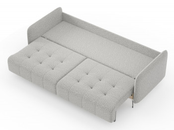 Валериан диван трёхместный прямой Светло-серый, ткань RICO FLEX 108 в Алейске - alejsk.mebel54.com | фото