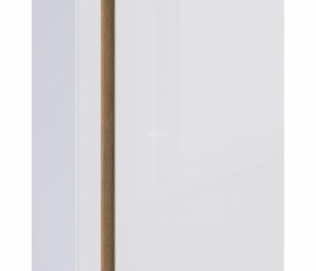 Веста СБ-2259 Шкаф 2х дверный с зеркалом Дуб Бунратти/Белый глянец в Алейске - alejsk.mebel54.com | фото